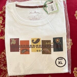 Vera Bradley Kensington White and Multicolor Graphic Women Tee XL NWT